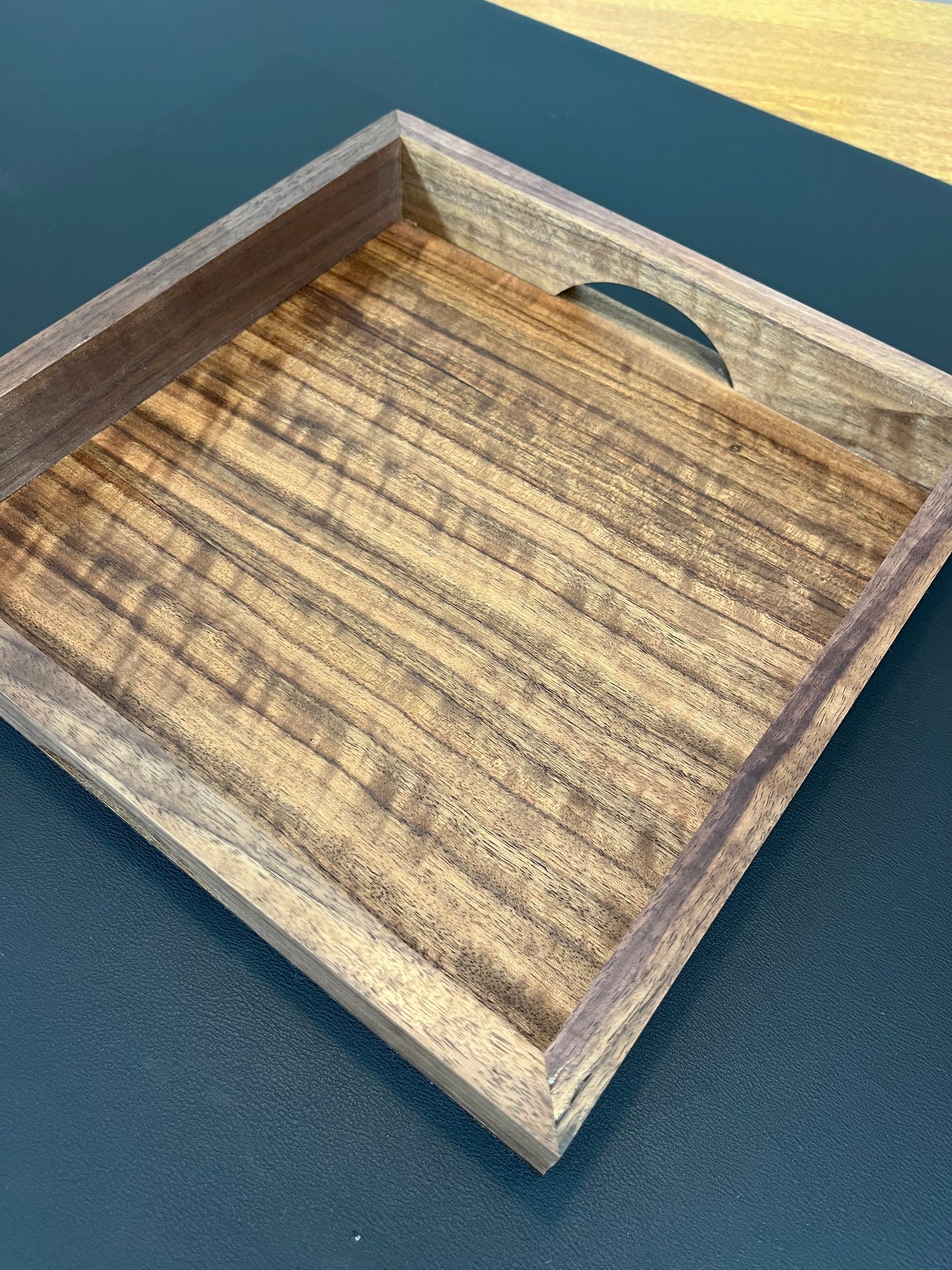 Handmade Walnut Tray - drinks, display or organising. (Item#43)
