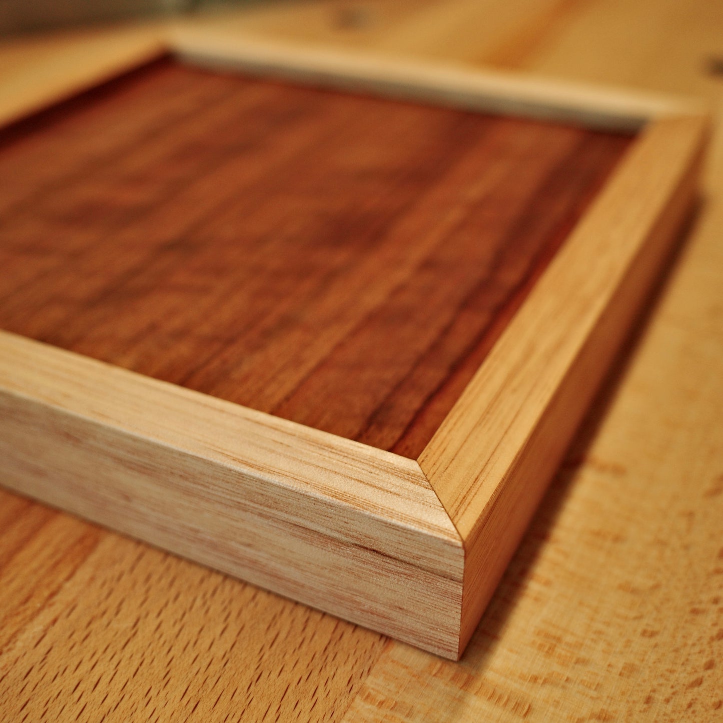 Jewellery Tray in Tasmanian Oak and Queensland Walnut.