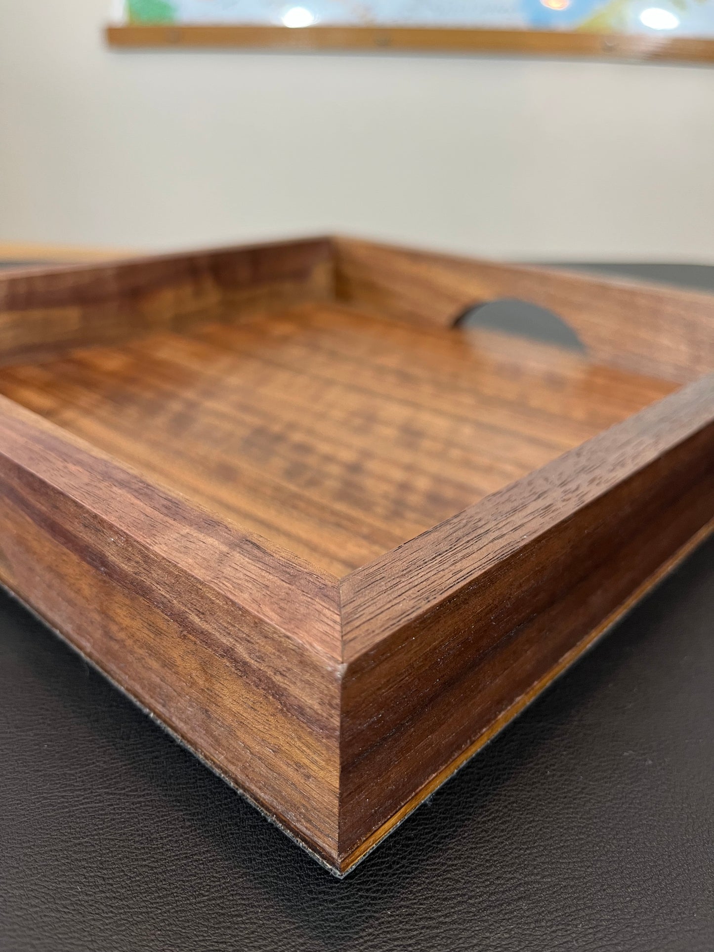 Handmade Walnut Tray - drinks, display or organising. (Item#43)