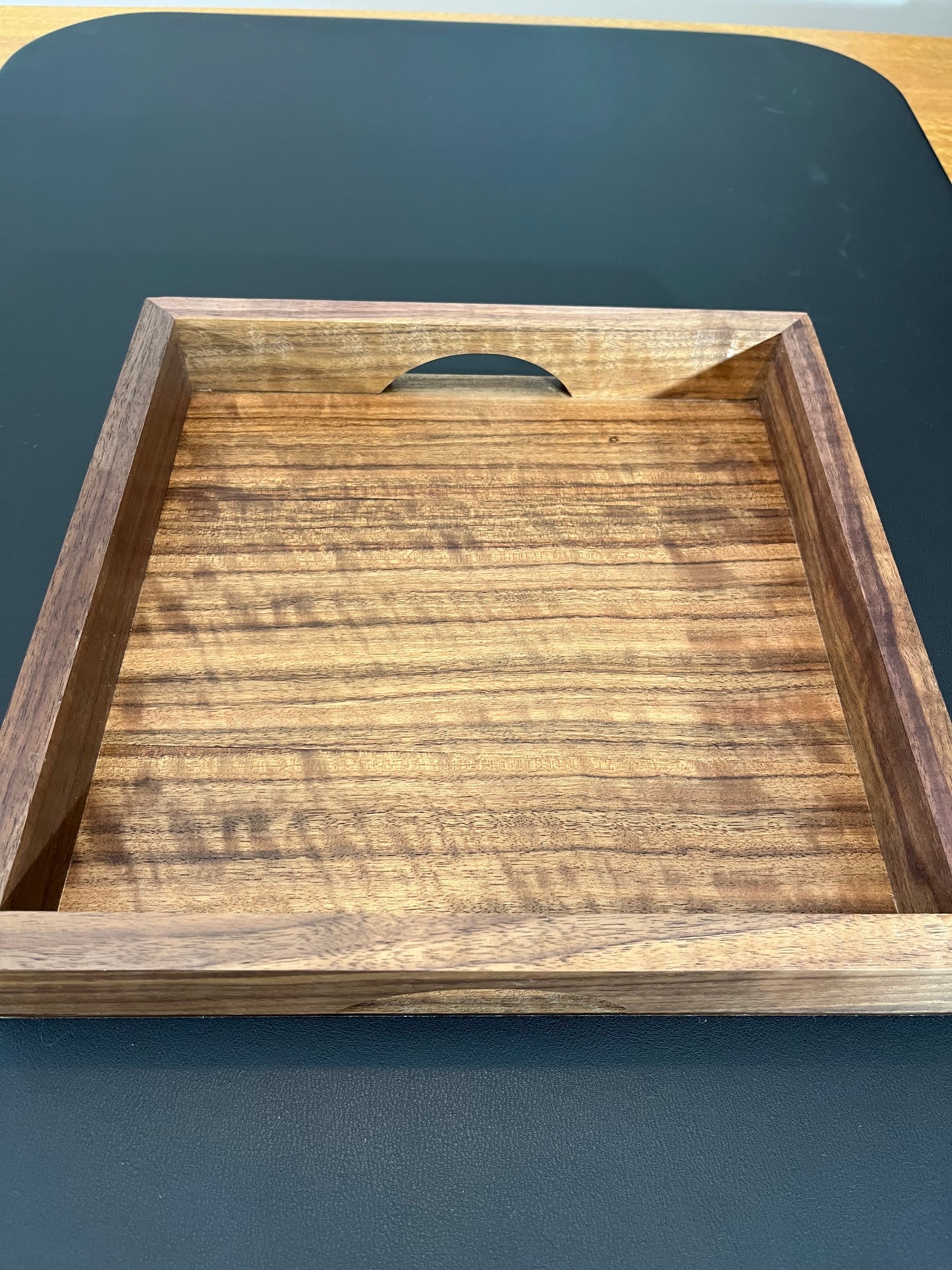 Handmade Walnut Tray - drinks, display or organising. (Item#43)