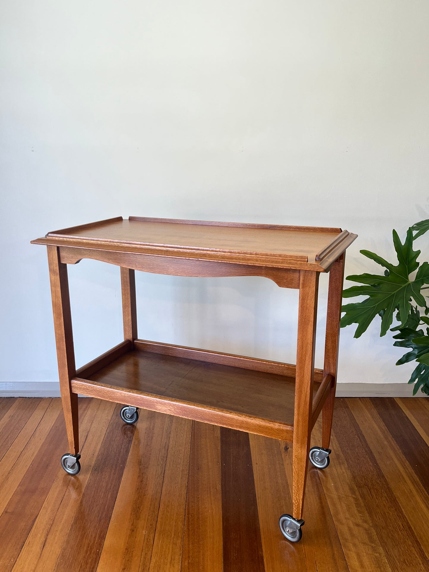 Vintage Silky Oak Drinks Trolley #35
