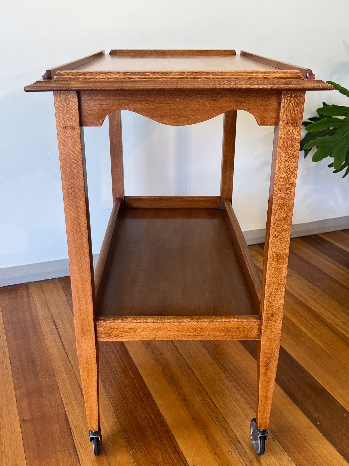 Vintage Silky Oak Drinks Trolley #35