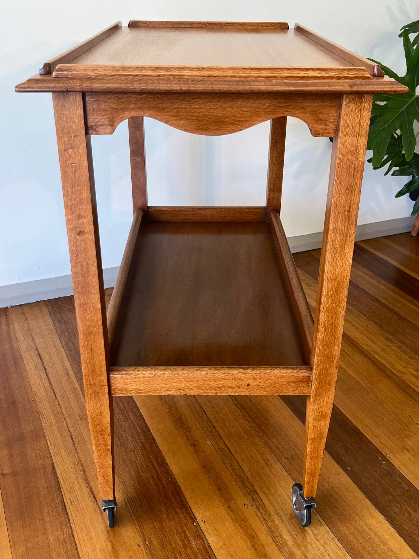 Vintage Silky Oak Drinks Trolley #35