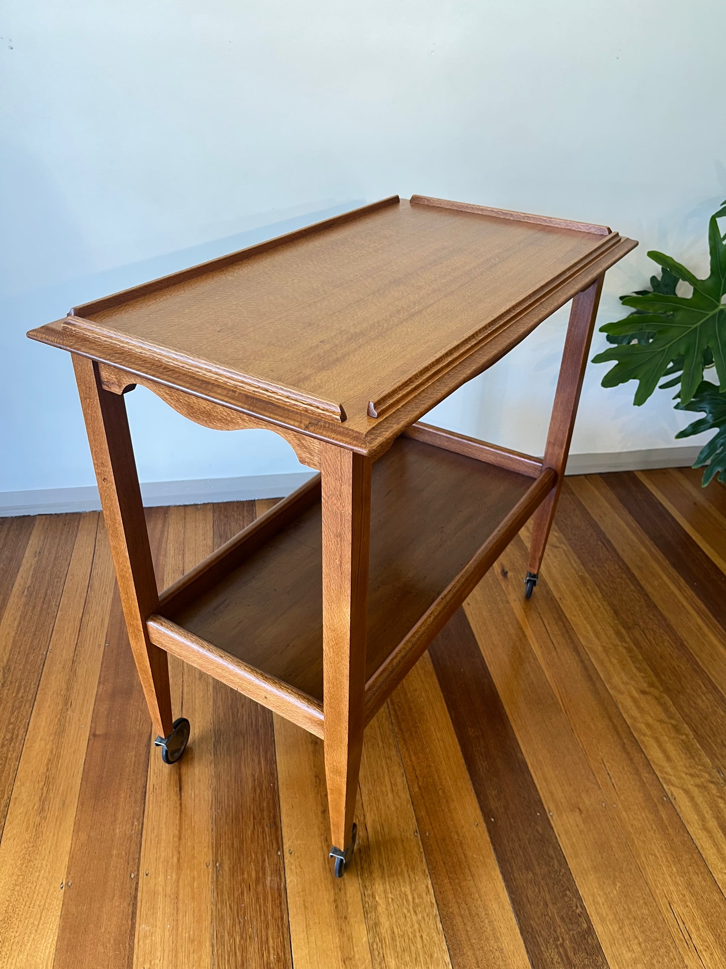 Vintage Silky Oak Drinks Trolley #35